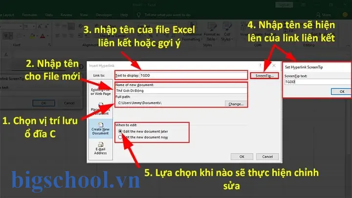Cách Tạo Link Trên Excel