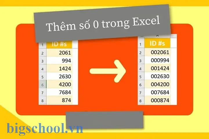 Cách Thêm Số 0 Trong Excel