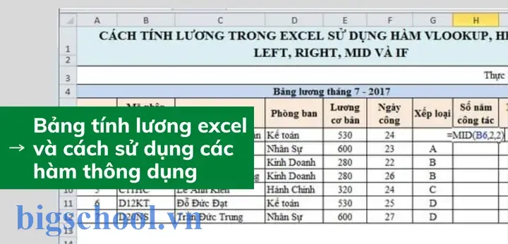 Cách Tính Bảng Lương Bằng Excel: Hướng Dẫn Chi Tiết Từ Cơ Bản Đến Nâng Cao 11 Cách Tính Bảng Lương Bằng Excel