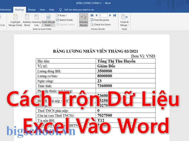 Cách Trộn Word Và Excel: Hướng Dẫn Chi Tiết Từ Cơ Bản Đến Nâng Cao 13 Cách Trộn Word Và Excel