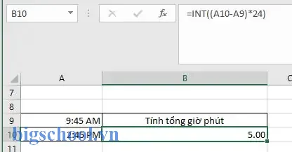 Cách Trừ Giờ Trong Excel