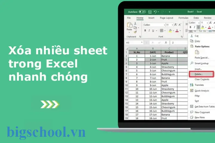 Cách Xóa Nhiều Sheet Trong Excel