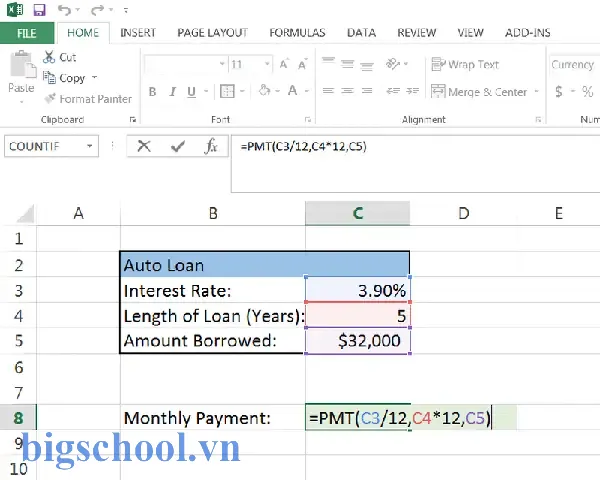 Calculate Monthly Payment In Excel