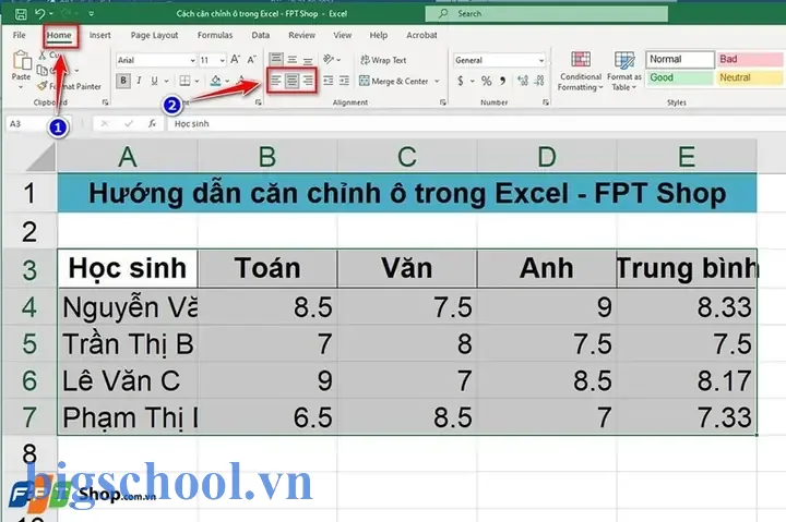 Cách Căn Chỉnh Ô Trong Excel: Hướng Dẫn Chi Tiết Từ Cơ Bản Đến Nâng Cao 9 Căn Chỉnh Ô Trong Excel