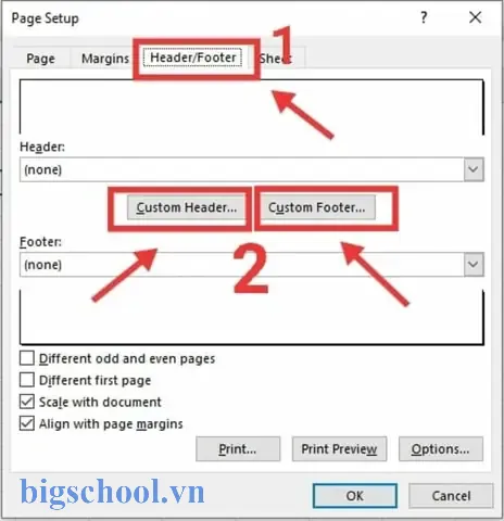 Chèn Số Trang Vào Excel