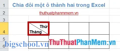 Chia Đôi Ô Trong Excel