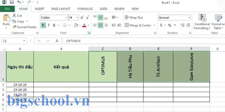 Chỉnh Chữ Nằm Dọc Trong Excel