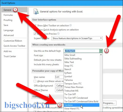 Chỉnh Font Chữ Mặc Định Trong Excel