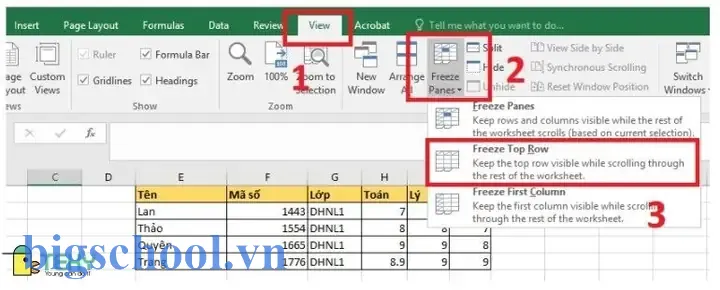 Chức Năng Freeze Panes Trong Excel: Hướng Dẫn Toàn Diện Và Ứng Dụng Thực Tiễn 5 Chức Năng Freeze Panes Trong Excel