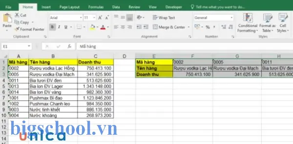 Chuyển Hàng Thành Cột Trong Excel