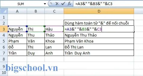 Công Thức Nối Chuỗi Trong Excel: Hướng Dẫn Chi Tiết Từ Cơ Bản Đến Nâng Cao 5 Công Thức Nối Chuỗi Trong Excel