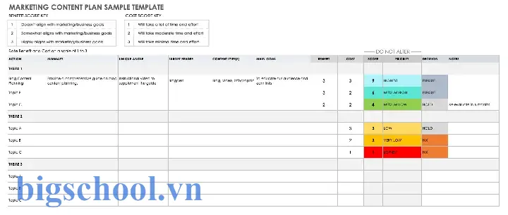 Content Marketing Plan Template Excel: Hướng Dẫn Chi Tiết Từ A → Z Để Tối Ưu Hoá Chiến Lược Nội Dung 19 Content Marketing Plan Template Excel