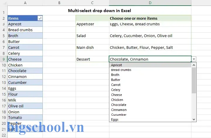Create Select Option In Excel