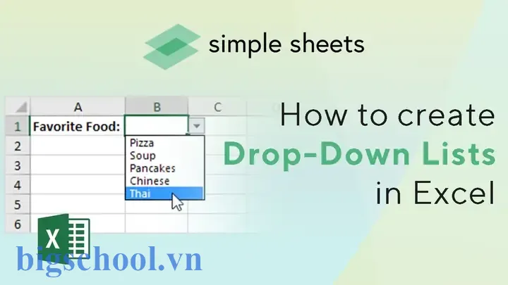 Creating Drop Down In Excel