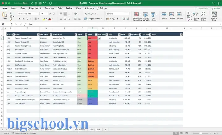 Customer Relationship Management Excel Template: Hướng Dẫn Chi Tiết Tạo Và Sử Dụng Để Nâng Cao Hiệu Quả Quản Lý Khách Hàng 19 Customer Relationship Management Excel Template