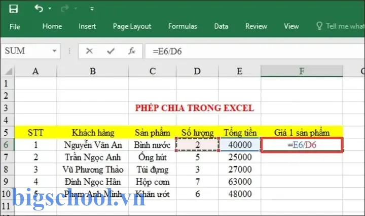 Dấu Chia Trong Excel Là Gì? Tìm Hiểu Chi Tiết Và Ứng Dụng Thực Tiễn 17 Dấu Chia Trong Excel Là Gì