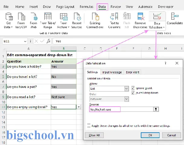 Delete Drop Down List In Excel