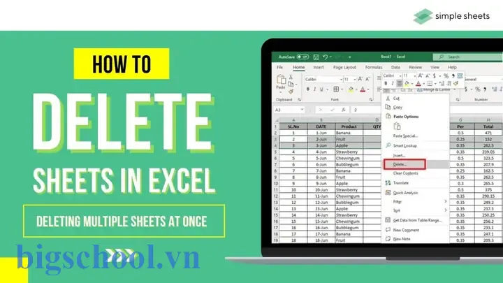 Delete Multiple Sheets In Excel