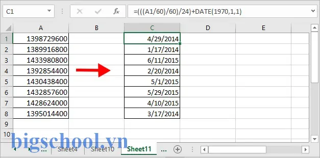 Chuyển Đổi Epoch Time Sang Date Trong Excel: Hướng Dẫn Chi Tiết Từ A Đến Z 19 Epoch Time To Date Excel