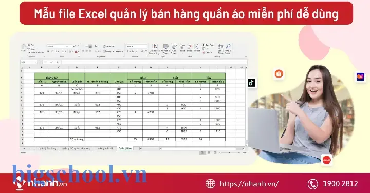 Excel Bán Hàng Quần Áo: Bí Quyết Quản Lý, Phân Tích Và Tăng Doanh Thu Hiệu Quả 3 Excel Bán Hàng Quần Áo