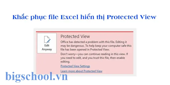 Excel Báo Lỗi Protected View