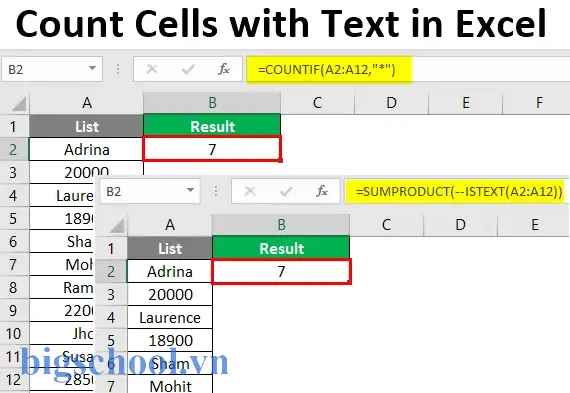 Excel Count Cells With Text