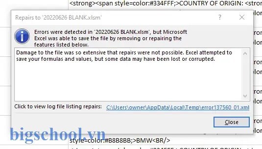 Excel Encountered Errors During Save: Nguyên Nhân, Giải Pháp Và Cách Phòng Ngừa Khi Làm Việc Với Microsoft Excel 17 Excel Encountered Errors During Save