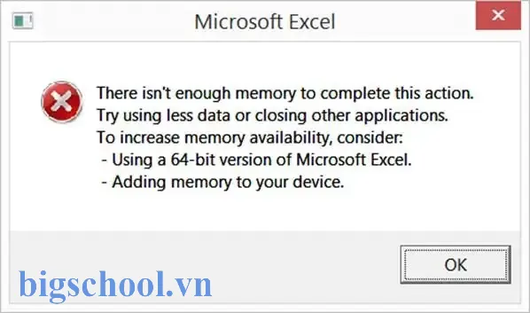 Excel Error “not Enough Memory”: Nguyên Nhân, Hậu Quả Và Cách Khắc Phục Chi Tiết 13 Excel Error Not Enough Memory