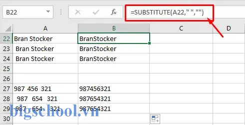 Excel Formula To Remove Spaces
