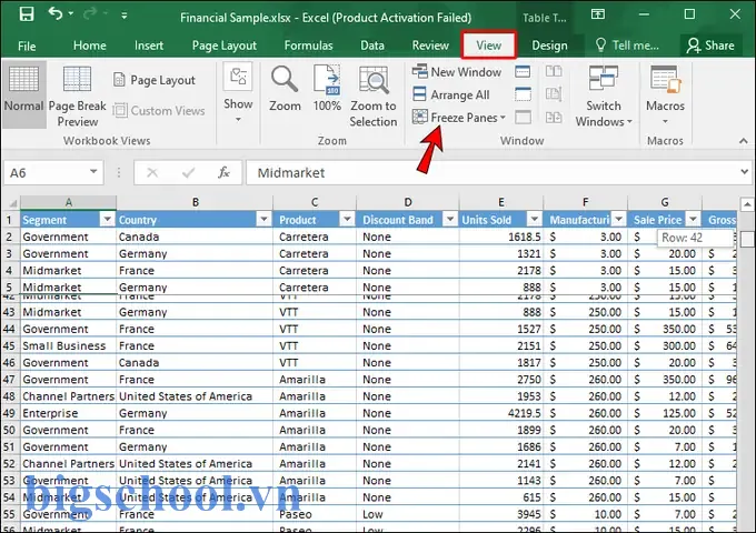 Excel Freeze Top 2 Rows