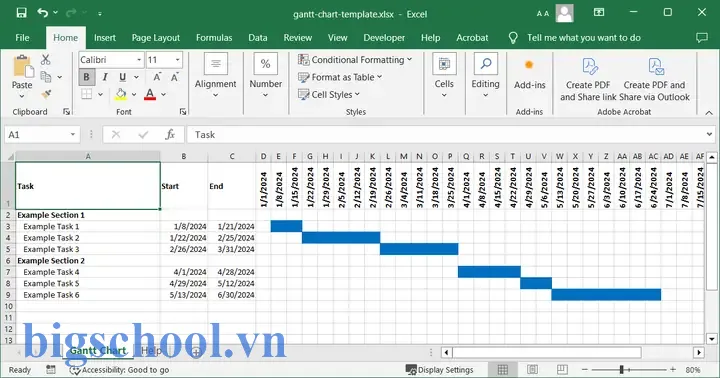 Excel Gantt Chart Template Free