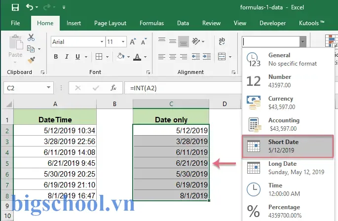 Cách Lấy Ngày (date) Từ Giá Trị Datetime Trong Excel: Hướng Dẫn Chi Tiết Và Thực Hành 19 Excel Get Date From Datetime