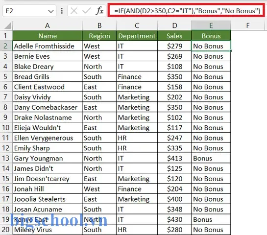 Excel If Function Multiple Conditions: Hướng Dẫn Chi Tiết Từ Cơ Bản Đến Nâng Cao 7 Excel If Function Multiple Conditions