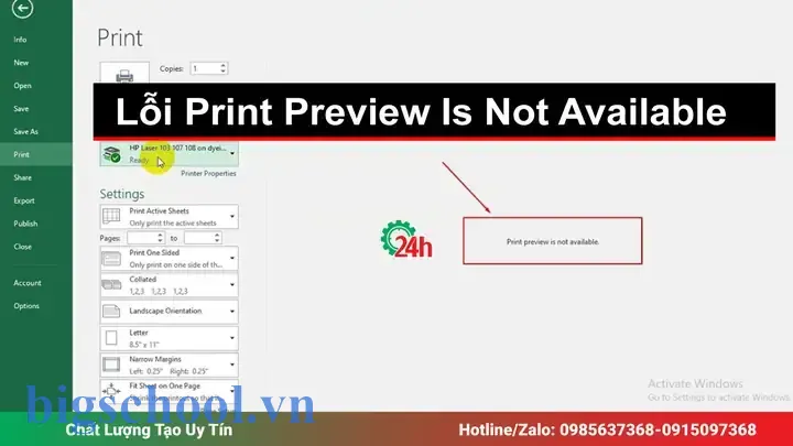 Excel Print Preview Not Available: Nguyên Nhân, Giải Pháp Và Các Bước Khắc Phục Chi Tiết 3 Excel Print Preview Not Available