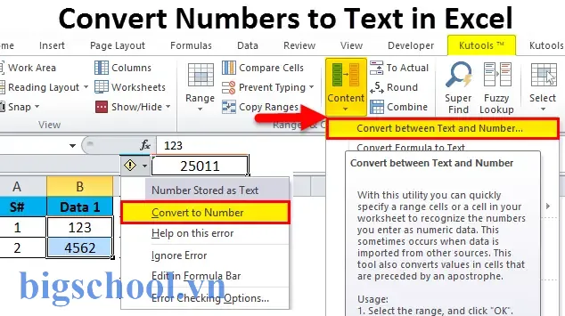 Excel Turn Number Into Text: Hướng Dẫn Chi Tiết Từ Cơ Bản Đến Nâng Cao 5 Excel Turn Number Into Text