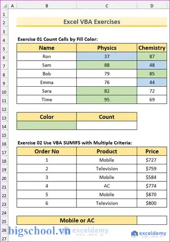 Excel Vba Practice Exercises Pdf