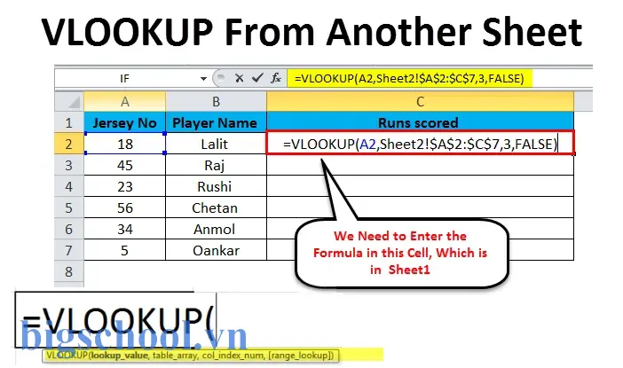 Excel Vlookup From Another Sheet: Hướng Dẫn Chi Tiết Từ A Tới Z 7 Excel Vlookup From Another Sheet