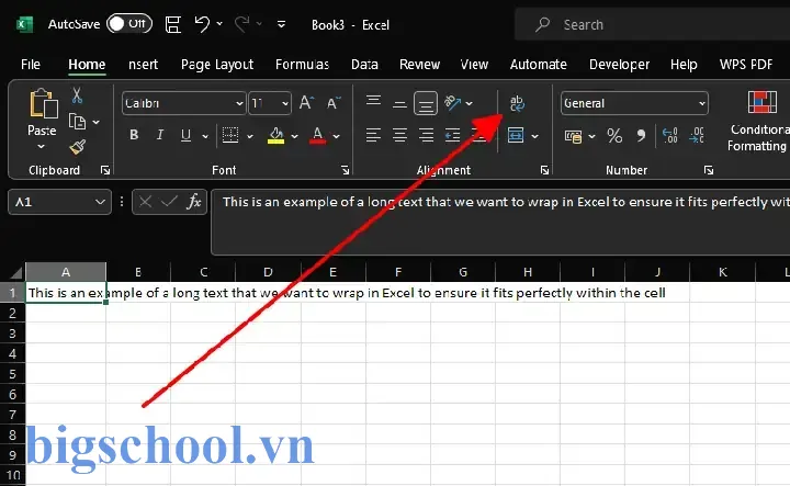 Excel Word Wrap Not Working