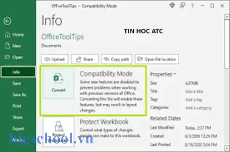File Excel Bị Compatibility Mode: Nguyên Nhân, Hậu Quả Và Cách Khắc Phục Chi Tiết 17 File Excel Bị Compatibility Mode