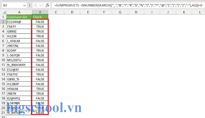 Finding Special Characters In Excel