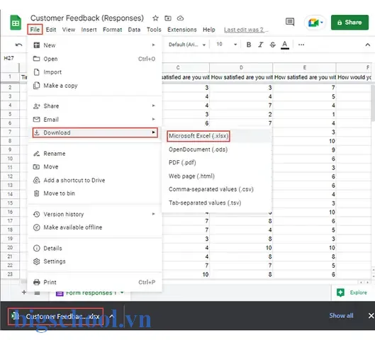 Google Forms Export To Excel