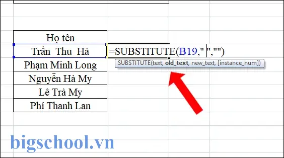Hàm Bỏ Khoảng Trắng Trong Excel