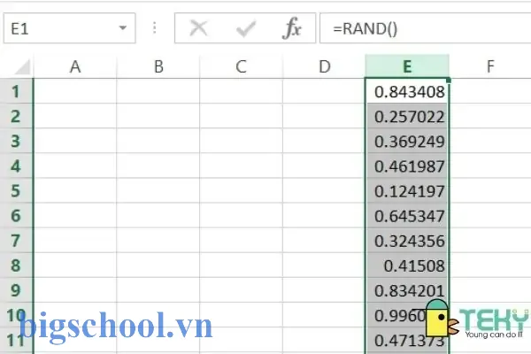 Hàm Random Không Lặp Lại Trong Excel