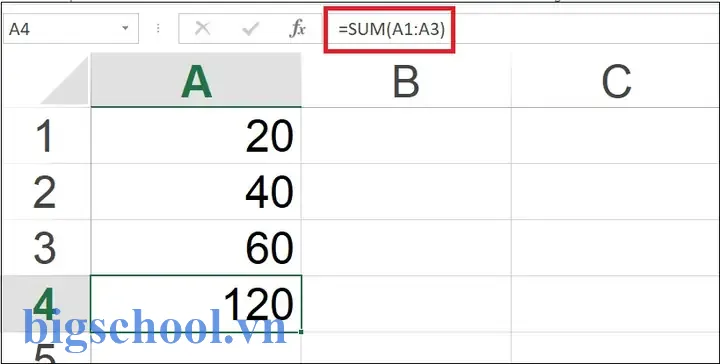 Hàm Sum Tính Tổng Trong Excel