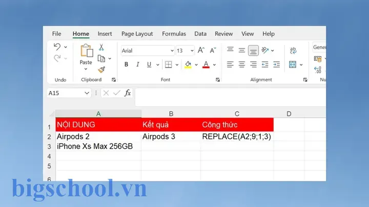 Hàm Thay Thế Trong Excel