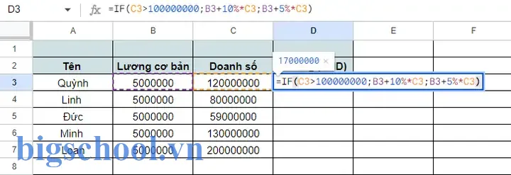 Hàm Tính Lương Thưởng Trong Excel