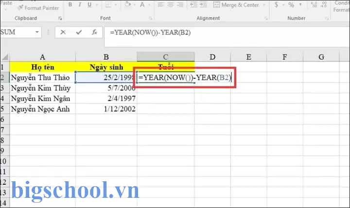 Hàm Tính Tuổi Trong Excel: Cách Sử Dụng, Ví Dụ Thực Tế Và Các Mẹo Nâng Cao 11 Hàm Tính Tuổi Trong Excel