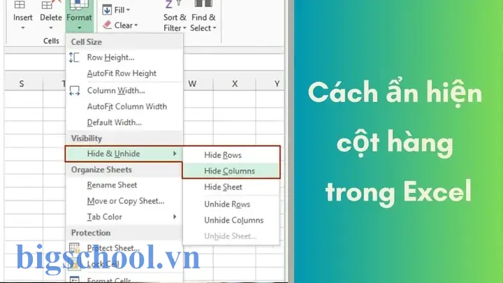 Hiện Cột Bị Ẩn Trong Excel