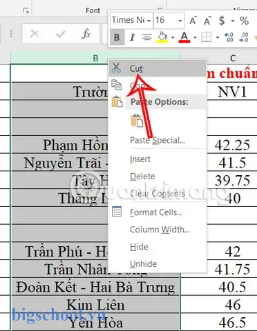 Hoán Đổi Cột Trong Excel