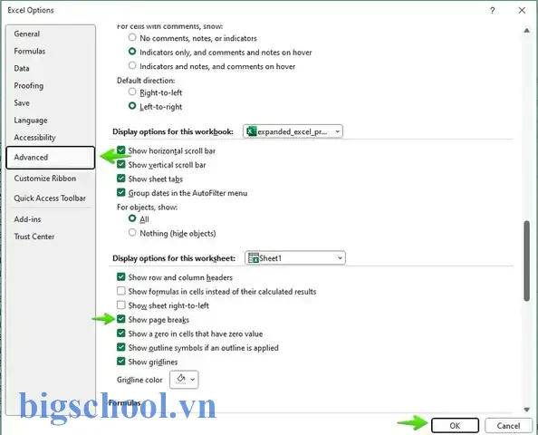 In Excel Không Giống Preview